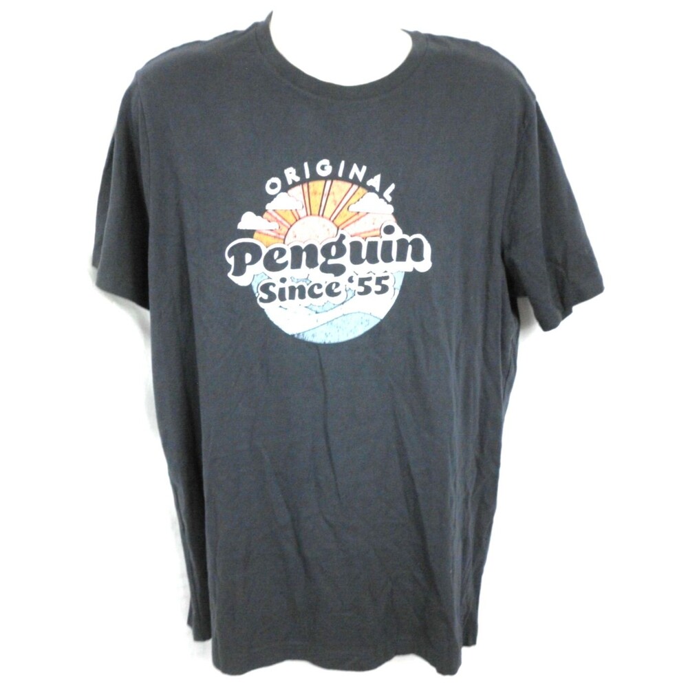 Original Penguin Since '55 Mens T Shirt Tee Clouds Sun Navy Blue Size XL New Tag